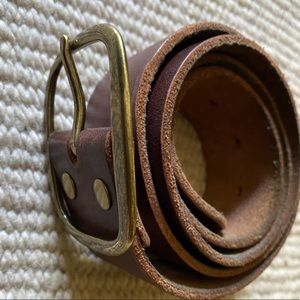 LINEA PELLE VINTAGE Classic Brown Leather Belt M